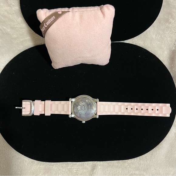Juicy Couture Watch pale pink silicone band gently used main image 4
